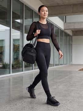 Adidas By Stella Mccartney Dropset 4 Sneaker – Pair with high-waisted black compression leggings, a matching cropped sports bra, and a sheer mesh long-sleeve overlay for a sleek, monochromatic studio look.