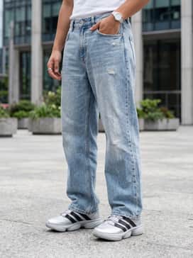 Adidas X Entire Studios Lightblaze Pod Shoes – Go for a Y2K-inspired look with wide-leg light wash distressed jeans, a vintage graphic baby tee, and silver-toned chunky accessories to match the shoe's metallic finish.
