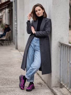 Adizero Aruku Shoes – Create a balanced silhouette by pairing the chunky rocker sole with baggy light-wash denim and a fitted black turtleneck. Add a charcoal grey longline wool coat for an elevated urban vibe.