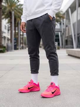 Aone Warning Label – Urban Athleisure: Wear with charcoal grey tapered tech-fleece joggers and a crisp white oversized hoodie to make the footwear the centerpiece.
