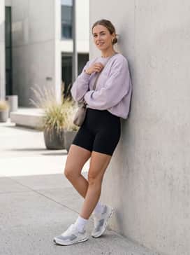 Cloudnova Rift – Sporty Summer Vibe: Combine with black high-waisted bike shorts, an oversized graphic sweatshirt in a pastel shade, and white crew socks to lean into the retro-modern aesthetic.