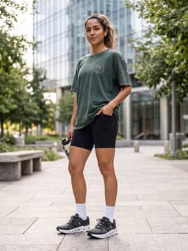 Cloudrunner 2 Wide – Style with black biker shorts, an oversized vintage-wash graphic t-shirt, and white crew socks for a trendy, off-duty athletic aesthetic perfect for weekend errands.