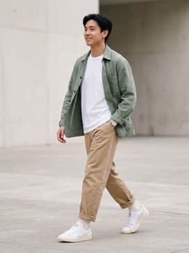 Clyde Laundry Boys Ii – Wear with relaxed-fit tan chinos, a white pocket tee, and an unbuttoned sage green chore coat for a functional workwear-inspired outfit.