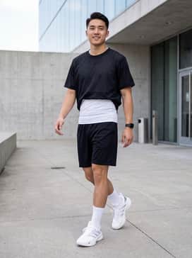 Dame Certified 3 Low Shoes – A performance-focused basketball kit featuring black mesh shorts, a white compression jersey, and mid-calf athletic socks.