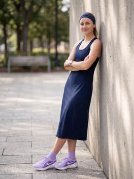 Downshifter 14 – Wear with a navy blue athletic dress and a matching headband for a sporty, feminine outdoor outfit.