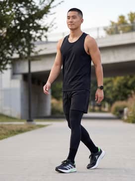 Performance Athletics: Pair with moisture-wicking black compression shorts and a lightweight silver tech-fabric tank top for a high-intensity morning run.