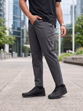 Match with dark-wash slim-fit jeans, a light grey crewneck sweatshirt, and a black quilted puffer vest for a balanced casual aesthetic suitable for weekend errands or park walks.