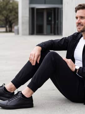 Exceed – Wear with black tapered tech joggers, a white athletic compression shirt, and a sleek waterproof running jacket to lean into its sporty, active-lifestyle design.
