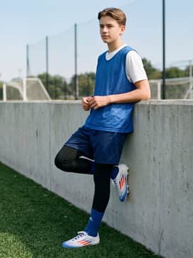 A compression base layer under a vibrantly colored mesh penny for scrimmage sessions at the local field.