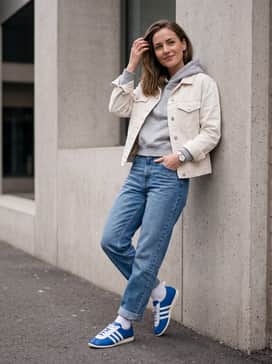 Japan Shoes – Create a sporty aesthetic by wearing these with grey heathered joggers, a white cropped hoodie, and a classic denim jacket for weekend errands.
