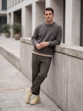 Classic black tech-fleece joggers with a matching zip-up hoodie, allowing the neon green laces to serve as the primary focal point of a sporty monochrome outfit.