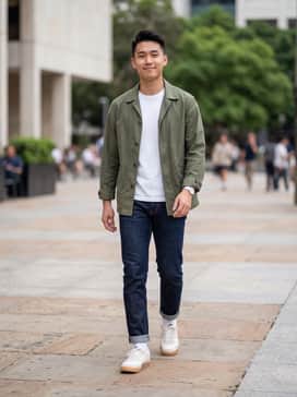 Killshot 2 Leather – Pair with slim-fit dark indigo denim, a clean white crewneck T-shirt, and an unbuttoned olive fatigue jacket for a classic Americana aesthetic.