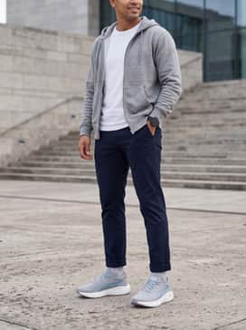 Magnify Nitro 3 – Casual Weekend: Combine with slim-fit navy joggers, a crisp white organic cotton t-shirt, and a grey zip-up hoodie for a coordinated, comfortable street look.