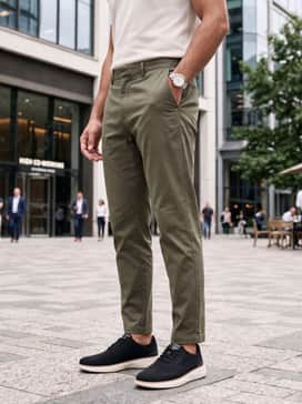 Combine with olive green tapered chinos and a lightweight grey merino wool sweater for a polished, texture-rich weekend look.