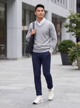 Mens Riginalgrand Quadstar Running Sneakers – Pair with navy slim-fit chinos, a tucked-in white oxford shirt, and a light grey V-neck sweater for a polished office-ready look that transitions into evening activities.