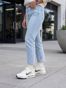 Pegasus Premium – Streetwear Chic: Pair with light-wash cropped straight-leg jeans, an oversized white graphic tee, and a black nylon bomber jacket.