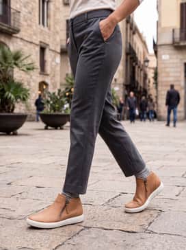 Pair with black cropped trousers and an oversized charcoal knit sweater for a modern and comfortable office ensemble.