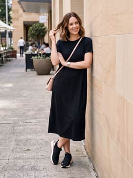 Softride Harli Floral Womens Slipon Sneakers – Combine with a simple black cotton jersey midi dress and a crossbody bag in a blush tone to highlight the shoe's floral heel and midsole.