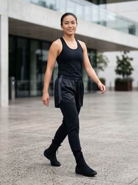 Professional training look: Match these shoes with black compression leggings, satin boxing shorts with a subtle charcoal side stripe, and a moisture-wicking racerback tank top for an elite athlete aesthetic.