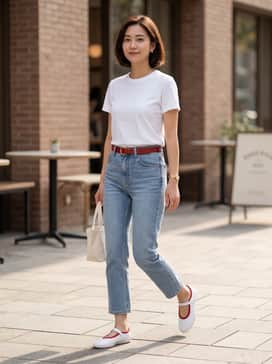 Stan Smith Lo Pro Shoes – Pair with cropped straight-leg denim in a light wash, a tucked-in white t-shirt, and a red leather belt to highlight the shoe's trim.