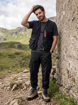 Terrex Skychaser Ax5 Mid Goretex Hiking Shoes – Gorpcore Streetwear: Wear with relaxed-fit black ripstop pants, an oversized graphic hoodie, and a multi-pocket technical vest for a modern urban-outdoor hybrid style.