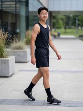 Ua Hovr Silencer – Official team competition kit consisting of a streamlined moisture-wicking singlet and matching athletic split shorts.