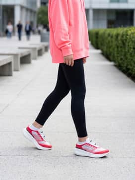 Ua Nova Slipspeed – Pair with black athletic leggings and an oversized neon-pink hoodie for a coordinated, sporty-chic look.