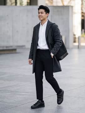 Y3 Stan Smith Hookandloop Shoes – Pair these sneakers with slim-fit black trousers, a crisp white oversized button-down, and a charcoal grey wool overcoat for a sophisticated monochromatic look.